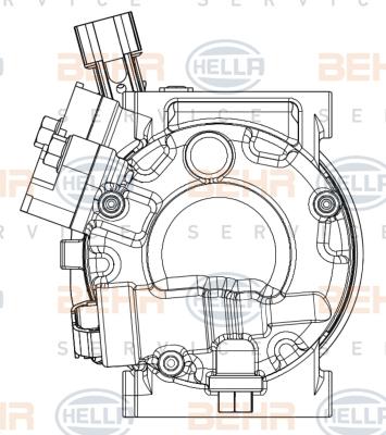 HELLA 8FK 351 008-111 - Compressore, Climatizzatore autozon.pro