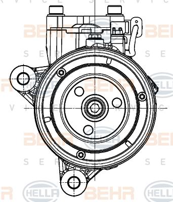 HELLA 8FK 351 007-241 - Compressore, Climatizzatore autozon.pro