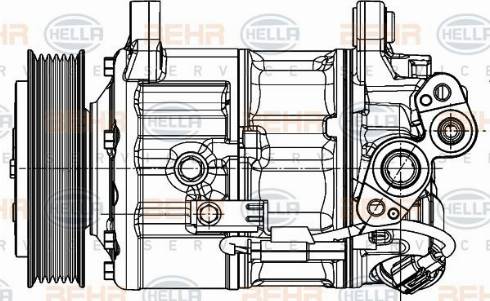 HELLA 8FK 351 007-241 - Compressore, Climatizzatore autozon.pro