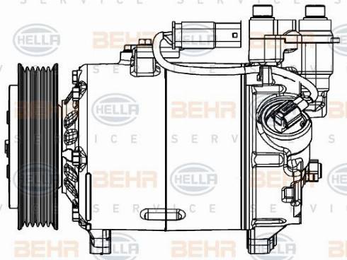 HELLA 8FK 351 007-251 - Compressore, Climatizzatore autozon.pro