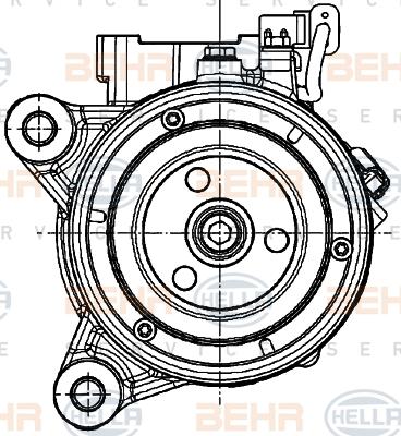 HELLA 8FK 351 007-251 - Compressore, Climatizzatore autozon.pro