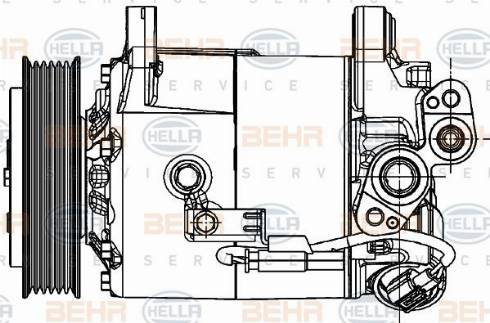 HELLA 8FK 351 007-251 - Compressore, Climatizzatore autozon.pro