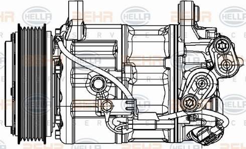 HELLA 8FK 351 007-231 - Compressore, Climatizzatore autozon.pro