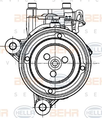 HELLA 8FK 351 007-231 - Compressore, Climatizzatore autozon.pro