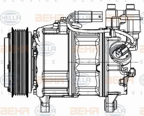 HELLA 8FK 351 007-231 - Compressore, Climatizzatore autozon.pro