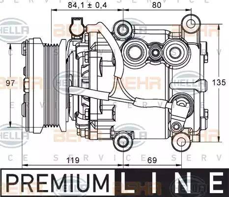 HELLA 8FK 351 113-401 - Compressore, Climatizzatore autozon.pro