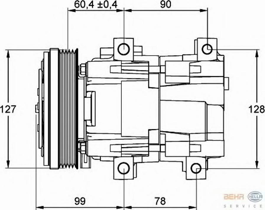 HELLA 8FK 351 113-081 - Compressore, Climatizzatore autozon.pro