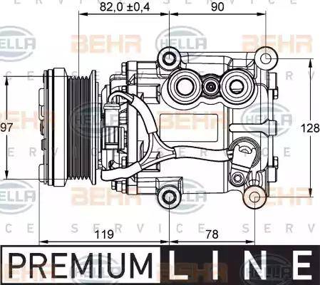 HELLA 8FK 351 113-311 - Compressore, Climatizzatore autozon.pro