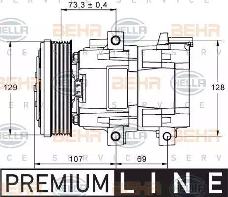 HELLA 8FK 351 113-381 - Compressore, Climatizzatore autozon.pro