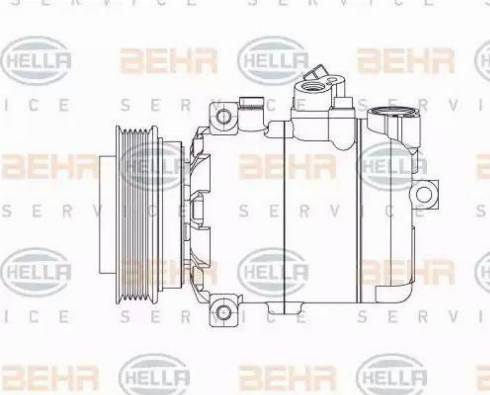 HELLA 8FK 351 132-081 - Compressore, Climatizzatore autozon.pro