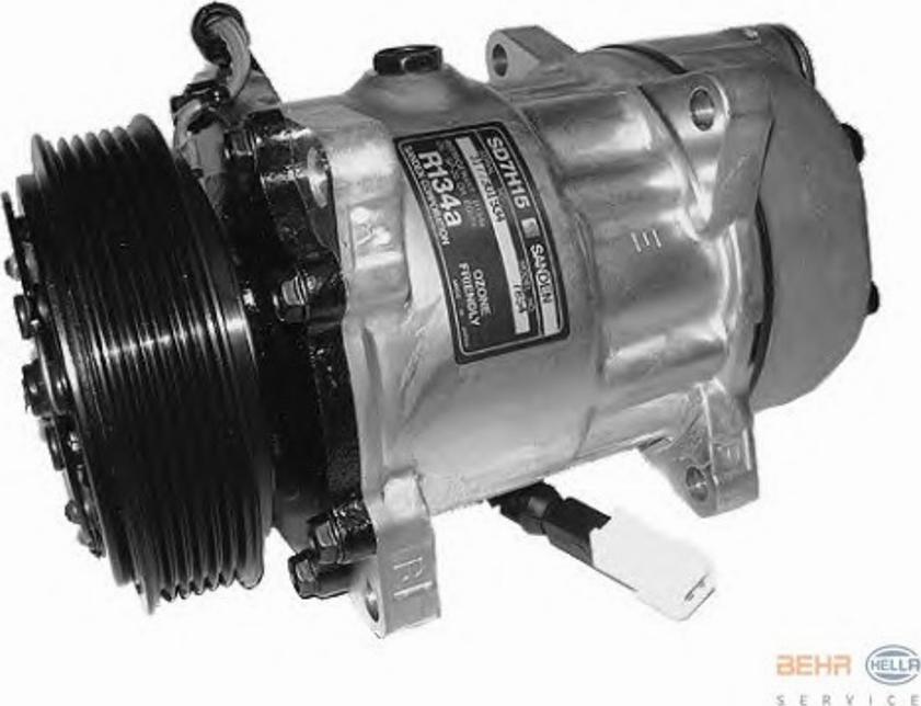 HELLA 8FK 351 126-361 - Compressore, Climatizzatore autozon.pro