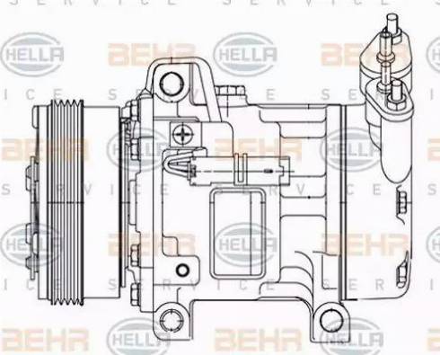 HELLA 8FK 351 316-051 - Compressore, Climatizzatore autozon.pro