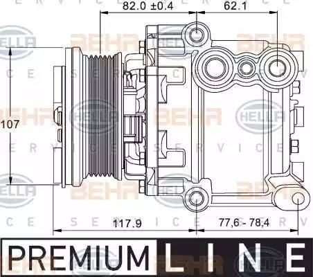 HELLA 8FK 351 334-081 - Compressore, Climatizzatore autozon.pro