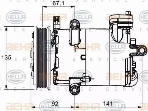 HELLA 8FK 351 334-021 - Compressore, Climatizzatore autozon.pro