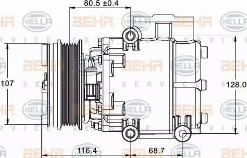 HELLA 8FK 351 334-101 - Compressore, Climatizzatore autozon.pro