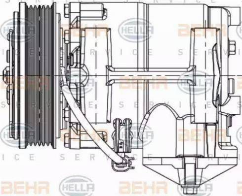 HELLA 8FK 351 334-341 - Compressore, Climatizzatore autozon.pro