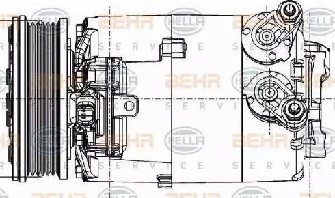 HELLA 8FK 351 334-351 - Compressore, Climatizzatore autozon.pro