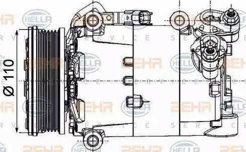 HELLA 8FK 351 334-361 - Compressore, Climatizzatore autozon.pro