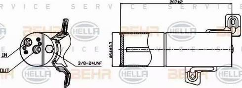 HELLA 8FT 351 193-251 - Essiccatore, Climatizzatore autozon.pro