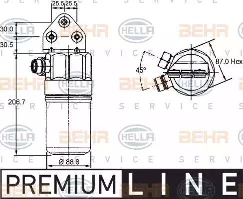 HELLA 8FT 351 192-381 - Essiccatore, Climatizzatore autozon.pro