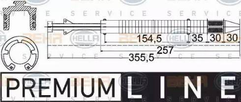 HELLA 8FT 351 197-251 - Essiccatore, Climatizzatore autozon.pro