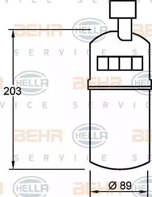 HELLA 8FT 351 335-041 - Essiccatore, Climatizzatore autozon.pro