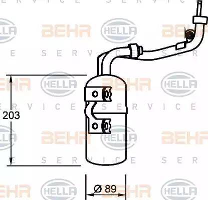 HELLA 8FT 351 335-061 - Essiccatore, Climatizzatore autozon.pro