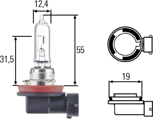 HELLA 8GH 008 357-151 - Lampadina, Faro principale autozon.pro