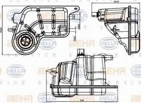 HELLA 8MA 376 923-021 - Serbatoio compensazione, Refrigerante autozon.pro