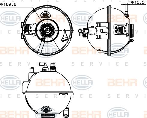 HELLA 8MA 376 799-684 - Serbatoio compensazione, Refrigerante autozon.pro