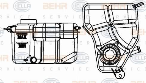 HELLA 8MA 376 756-654 - Serbatoio compensazione, Refrigerante autozon.pro