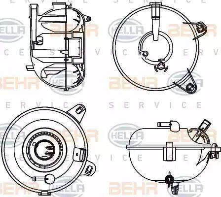 HELLA 8MA 376 702-464 - Serbatoio compensazione, Refrigerante autozon.pro