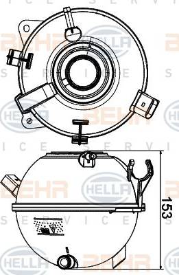 HELLA 8MA 376 702-434 - Serbatoio compensazione, Refrigerante autozon.pro