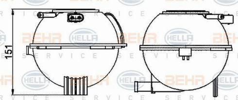 HELLA 8MA 376 702-474 - Serbatoio compensazione, Refrigerante autozon.pro