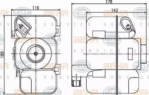 HELLA 8MA 376 789-741 - Serbatoio compensazione, Refrigerante autozon.pro