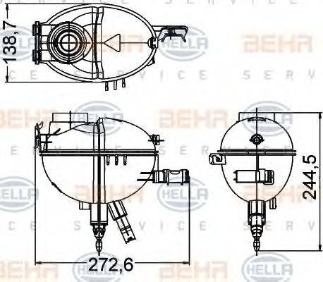 HELLA 8MA 376 789-771 - Serbatoio compensazione, Refrigerante autozon.pro