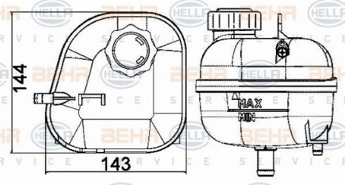 HELLA 8MA 376 737-184 - Serbatoio compensazione, Refrigerante autozon.pro