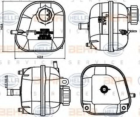 HELLA 8MA 376 737-181 - Serbatoio compensazione, Refrigerante autozon.pro