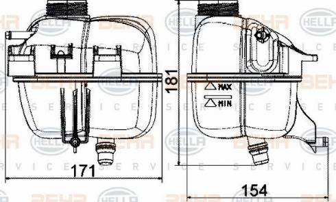 HELLA 8MA 376 737-224 - Serbatoio compensazione, Refrigerante autozon.pro