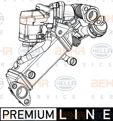 HELLA 8ME 376 745-381 - Radiatore, Ricircolo gas scarico autozon.pro