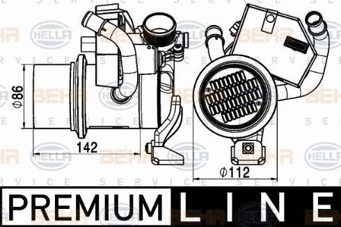 HELLA 8ME 376 745-291 - Radiatore, Ricircolo gas scarico autozon.pro