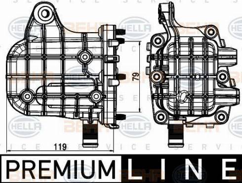 HELLA 8ME 376 745-271 - Radiatore, Ricircolo gas scarico autozon.pro