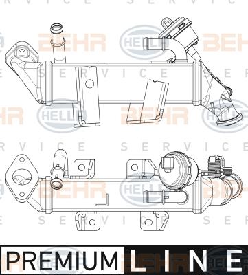 HELLA 8ME 376 747-561 - Radiatore, Ricircolo gas scarico autozon.pro