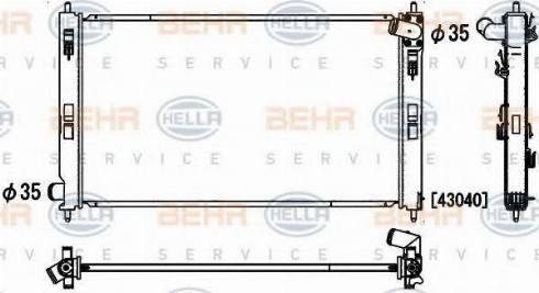 HELLA 8MK 376 900-681 - Radiatore, Raffreddamento motore autozon.pro