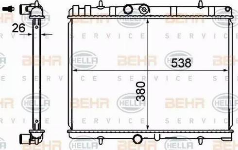 HELLA 8MK 376 900-314 - Radiatore, Raffreddamento motore autozon.pro