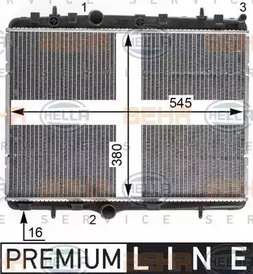 HELLA 8MK 376 900-311 - Radiatore, Raffreddamento motore autozon.pro