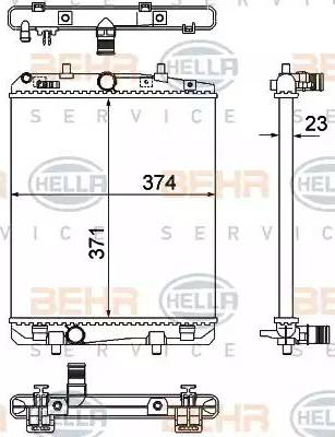 HELLA 8MK 376 901-051 - Radiatore, Raffreddamento motore autozon.pro