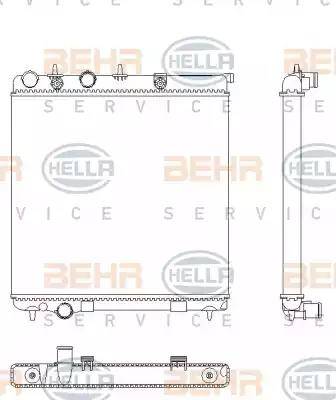 HELLA 8MK 376 901-071 - Radiatore, Raffreddamento motore autozon.pro