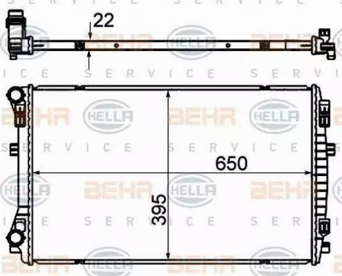 HELLA 8MK 376 901-374 - Radiatore, Raffreddamento motore autozon.pro