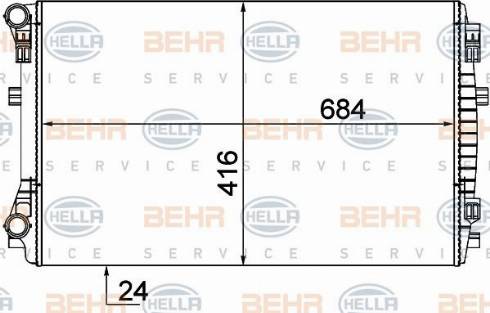 HELLA 8MK 376 901-375 - Radiatore, Raffreddamento motore autozon.pro